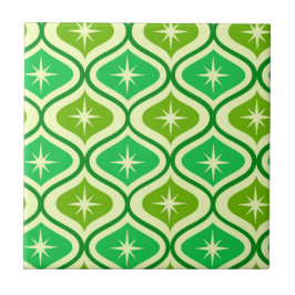 Meio século Retro Starbursts No Padrão De Ogee Ver