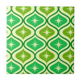 Meio século Retro Starbursts No Padrão De Ogee Ver