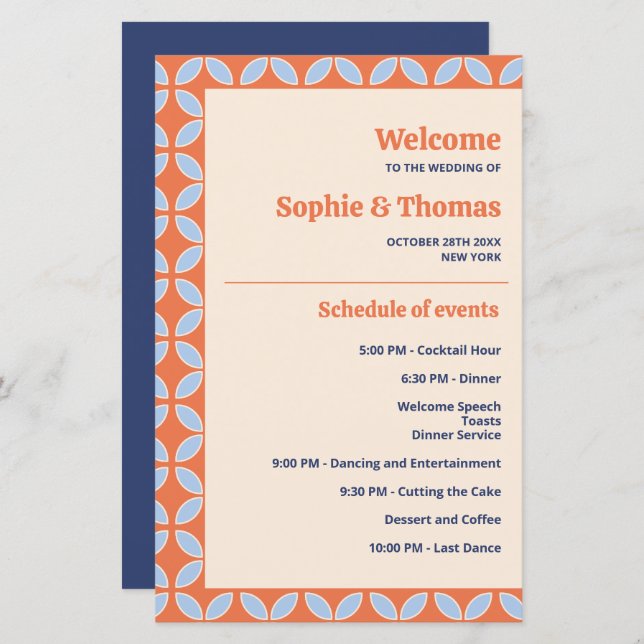 Meio século Retro Wedding (Frente/Verso)