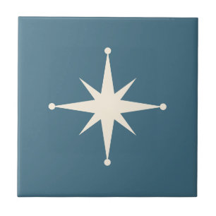 Meio século Starburst Modern Blue Retro
