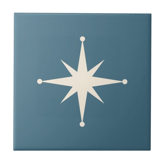 Meio século Starburst Modern Blue Retro (Frente)