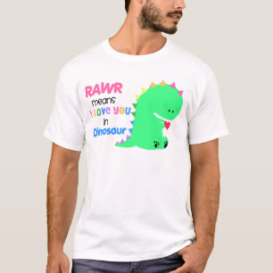Meios de Rawr eu te amo na camisa #2 do DINOSSAURO