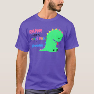 Meios de Rawr eu te amo na camisa #3 do DINOSSAURO