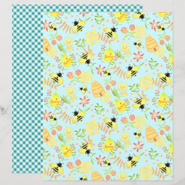 Mel Bee Blue Gingham (Frente/Verso)
