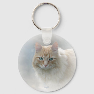 Mel brilhante do anjo do © do chaveiro do gato do