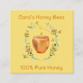Mel e Flores, Cartão de visita de apiário de mel f