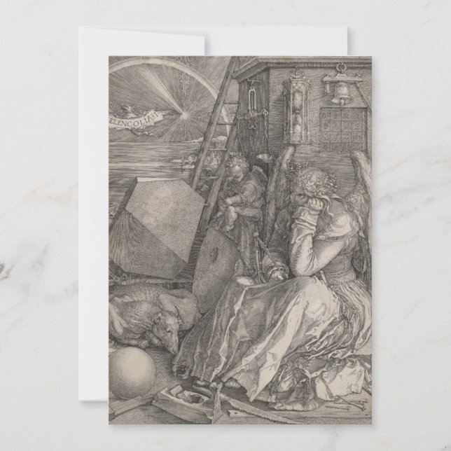 Melancholia I, Engraçada por Albrecht Durer (Frente)