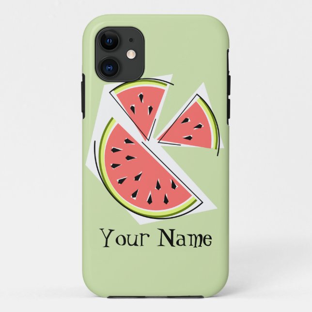 Melancia capas de iphone verde 'Name' (Verso)