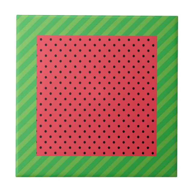 Melancia cor-de-rosa e verde padrão de Verão (Frente)