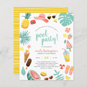 Melancia do orçamento, abacaxi e Piscina tropical