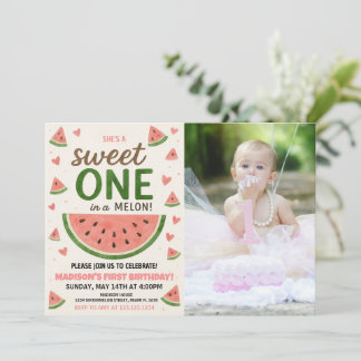 Melancia doce Primeiro Convite de Aniversário