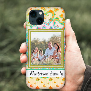 Melancia e corações, nome personalizado e foto