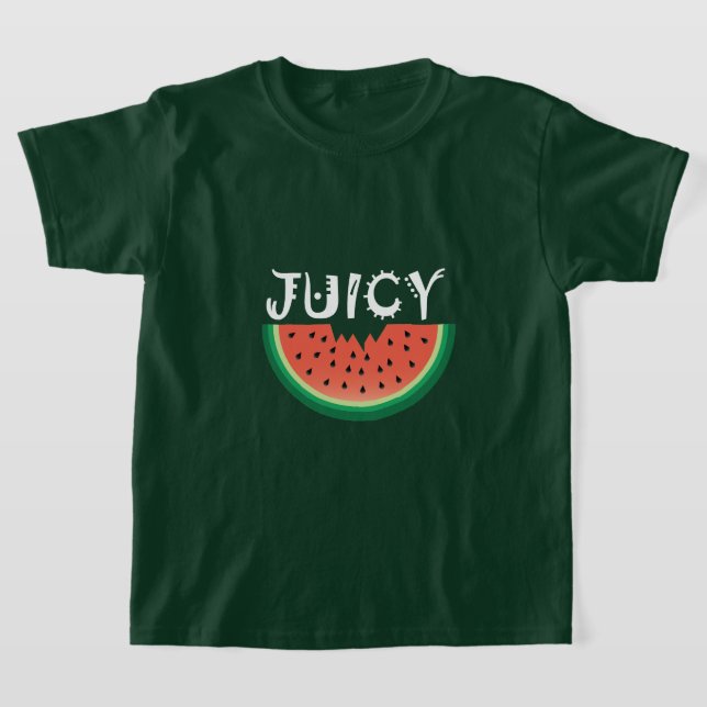Melancia Juicy - Camisa Básica Para Meninas (Postura )