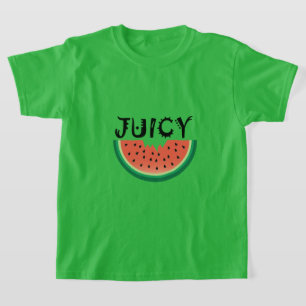 Melancia Juicy - Camisa Básica Para Meninas