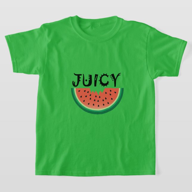 Melancia Juicy - Camisa Básica Para Meninas (Postura )