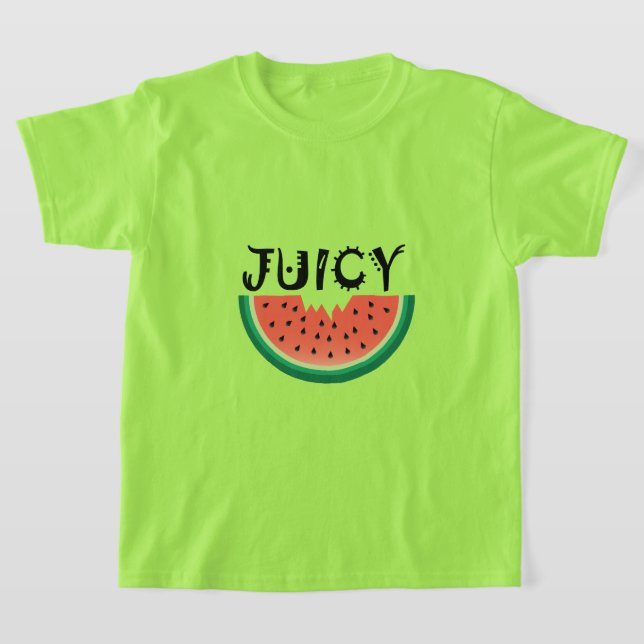 Melancia Juicy - Camisa Básica Para Meninas (Postura )