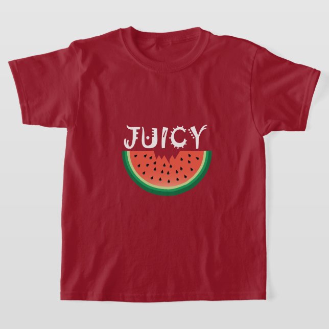 Melancia Juicy - Camisa Básica Para Meninas (Postura )