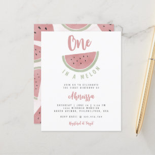 Melancia Orçamental Um em Melão Primeiro Aniversár