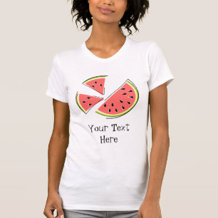 Melancia Peças 'Texto', camiseta feminina