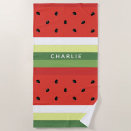 Melancia Toalha de praia com nome personalizado
