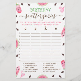 Melancia Um Em Uma Escateria De Aniversário De Mel