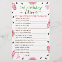 Melancia Um Num Jogo De primeiro aniversario Melão