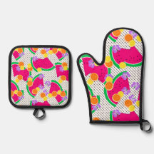 Melancia vermelha, limões amarelos tropicais