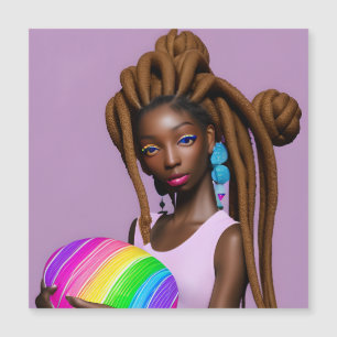 Melanin Sista Páscoa Rainha Primavera Menina Negra
