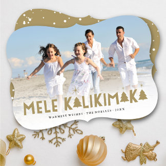 Mele Kalikimaka Brilha Foto das Árvores de Natal M