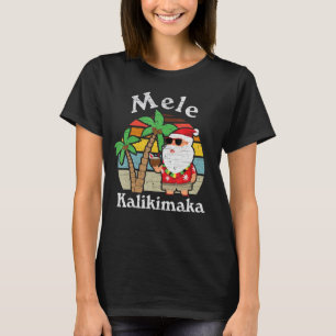 Mele Kalikimaka Camisa Verão Papai Noel Havaí