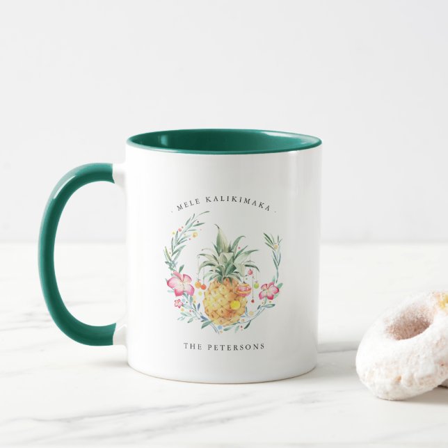 Mele Kalikimaka | Caneca de Natal da Ilha (Com Donut)