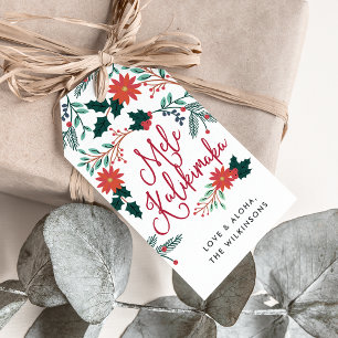 Mele Kalikimaka Etiquetas para presentes de Nata