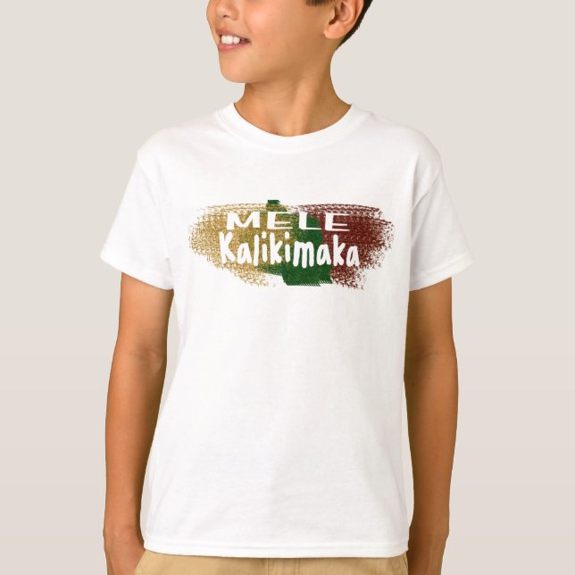 Mele Kalikimaka Hawaii - camisa de garotinho (Frente)