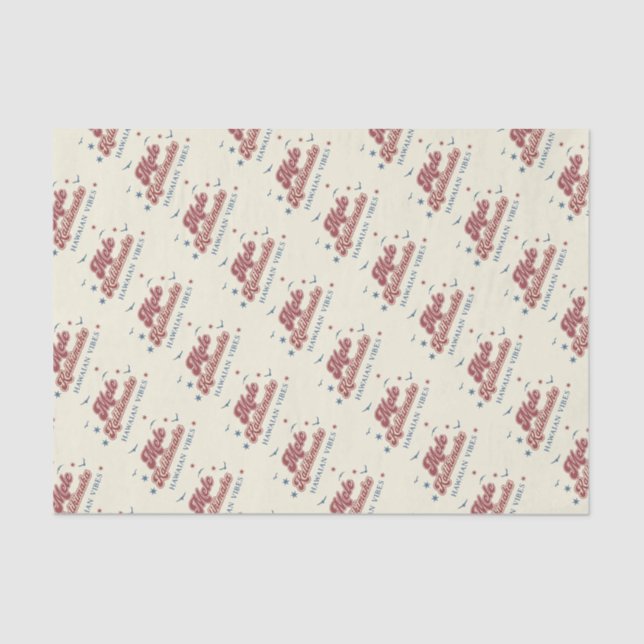 Mele Kalikimaka Hawaii — Papel Tecido de Natal (Frente )