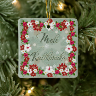 Mele Kalikimaka Ornamento de Árvore de Natal