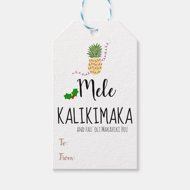 Mele Kalikimaka Pineapple Pineapple - Etiqueta de  (Frente)