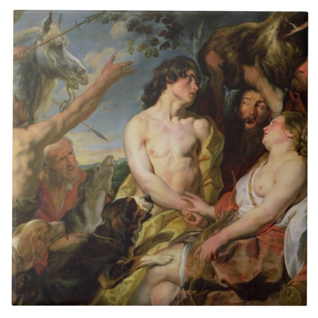 Meleager e Atalanta (óleo em canvas) (Frente)