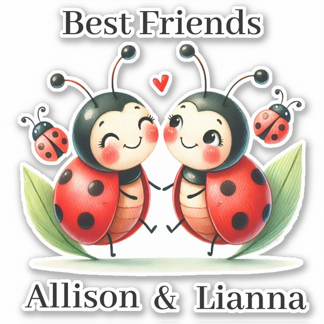 Melhor adesivo de amigos - decalque de Inseto Lady (Frente)