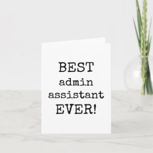 Melhor Admin Assistant De Todos, Cartão De Aprecia