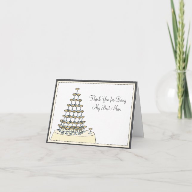 Melhor Amigo Divertido Cartão de Agradecimento - B (Frente)