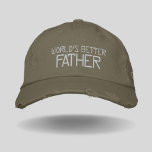 Melhor Ano Padre Estabelecido no Boné de Baseball<br><div class="desc">Celebre seu marco paternal com nosso Boné personalizável de Baseball do "Melhor Pai do Mundo". Criado a partir de 100% de algodão, este pai não-estruturado que contém bordado de alta qualidade do "Melhor Pai do Mundo" seguido do ano escolhido, fazer-o como uma defesa ou um dom perfeitos para os novos...</div>