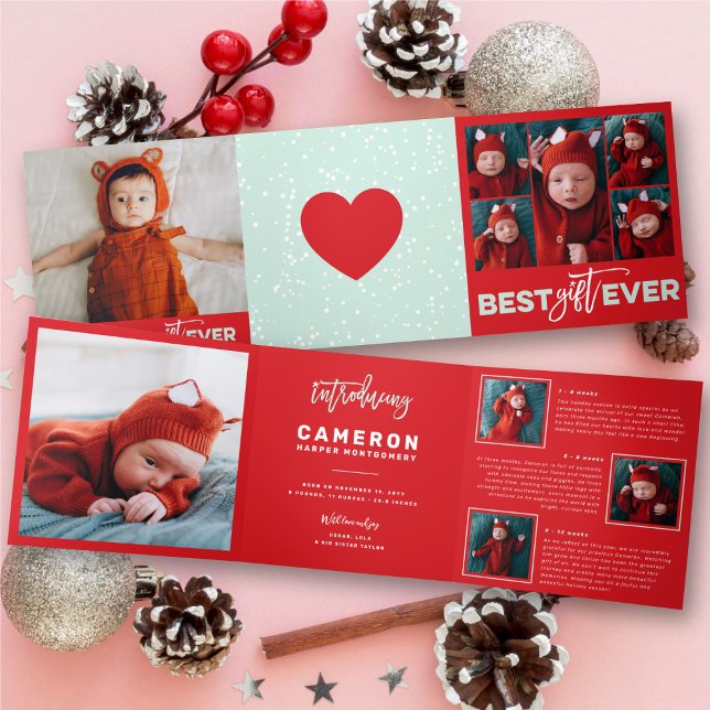 Melhor Anúncio de Nascimento de Férias de 10 Fotos (Criador carregado)