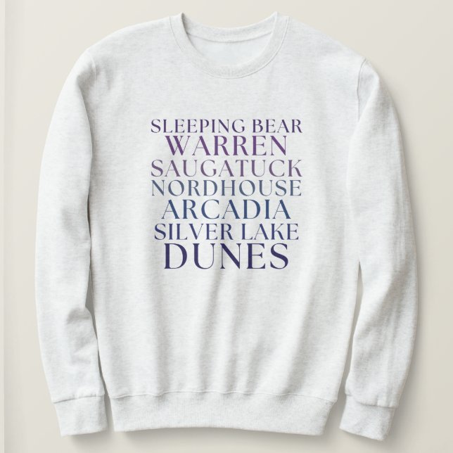 Melhor Areia do Michigan Dune Theme Pullover (Frente do Design)