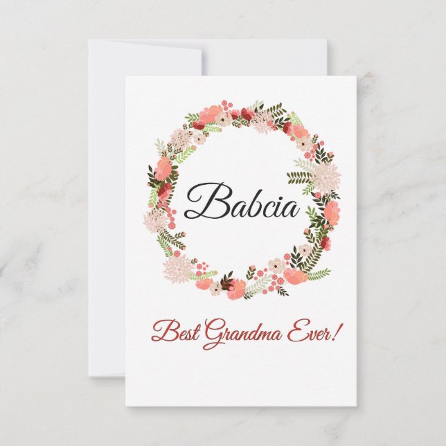 Melhor Avó de sempre Polonesa Babcia (Frente)