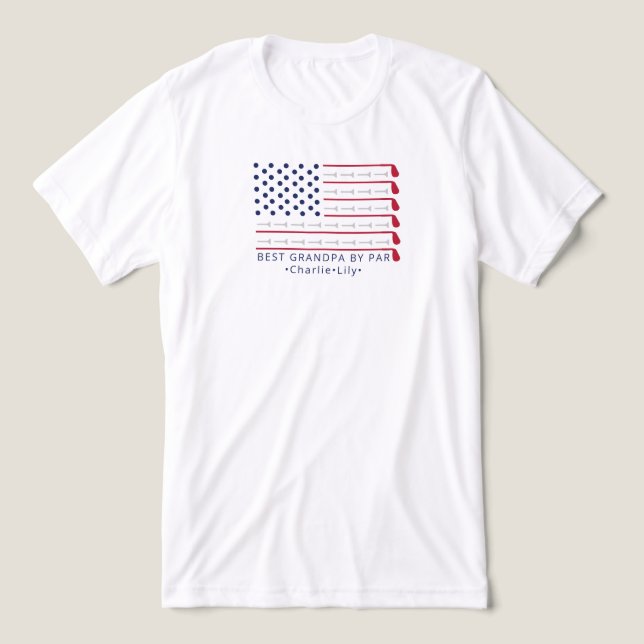 Melhor Avô Por Par Patriótico Golfe Bandeira Ameri (Design frontal)