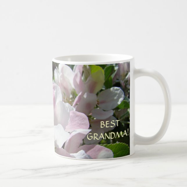 MELHOR AVÓ! Presentes de Caneca de Café Flores de  (Direita)