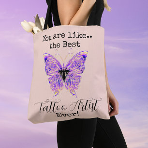 Melhor Bolsa de Tote Artista de Tatuagem Borboleta