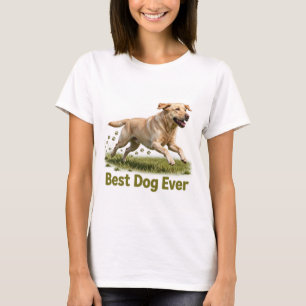 Melhor Cachorro do Mundo Labrador Camiseta Feminin