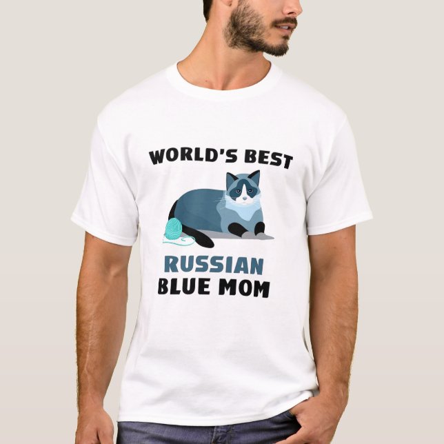 Melhor Camisa Azul Russa Mãe (Frente)
