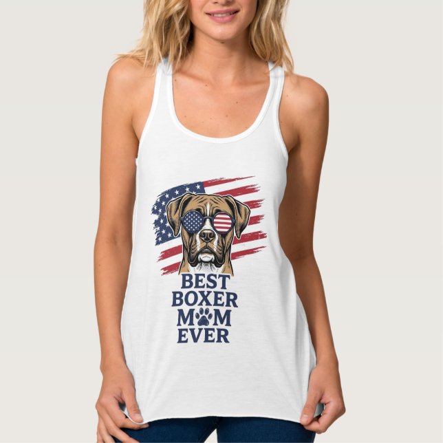 Melhor Camisa de Cachorro Patriota para Mãe de Box (Frente)